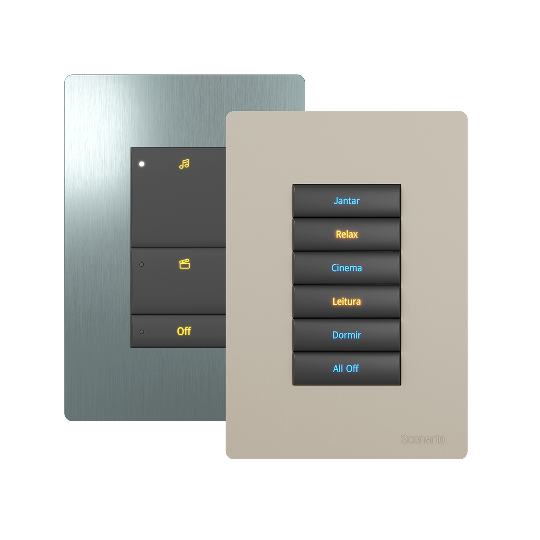 Backlight RGBW — keypads com LEDs coloridos por tecla